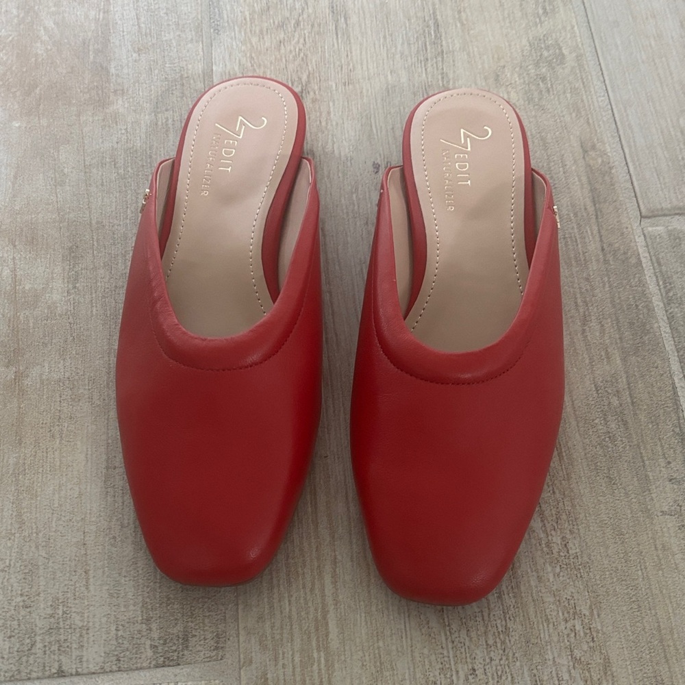 Naturalizer Red Slip-On Square Toe Mules
NWOT